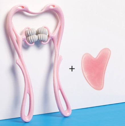 Massageador Cervical Manual Multifuncional de Seis Rolos — Ferramenta de Massagem com Rolo para Alívio e Relaxamento Muscular