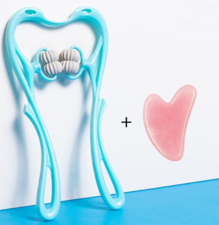 Massageador Cervical Manual Multifuncional de Seis Rolos — Ferramenta de Massagem com Rolo para Alívio e Relaxamento Muscular